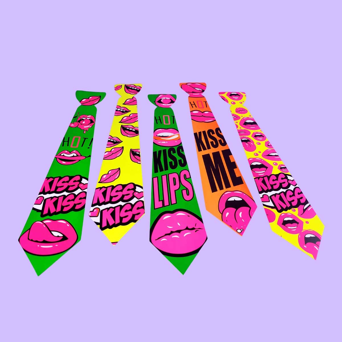 Conjunto de Gravatas com Efeito Neon - FestaChic - 7