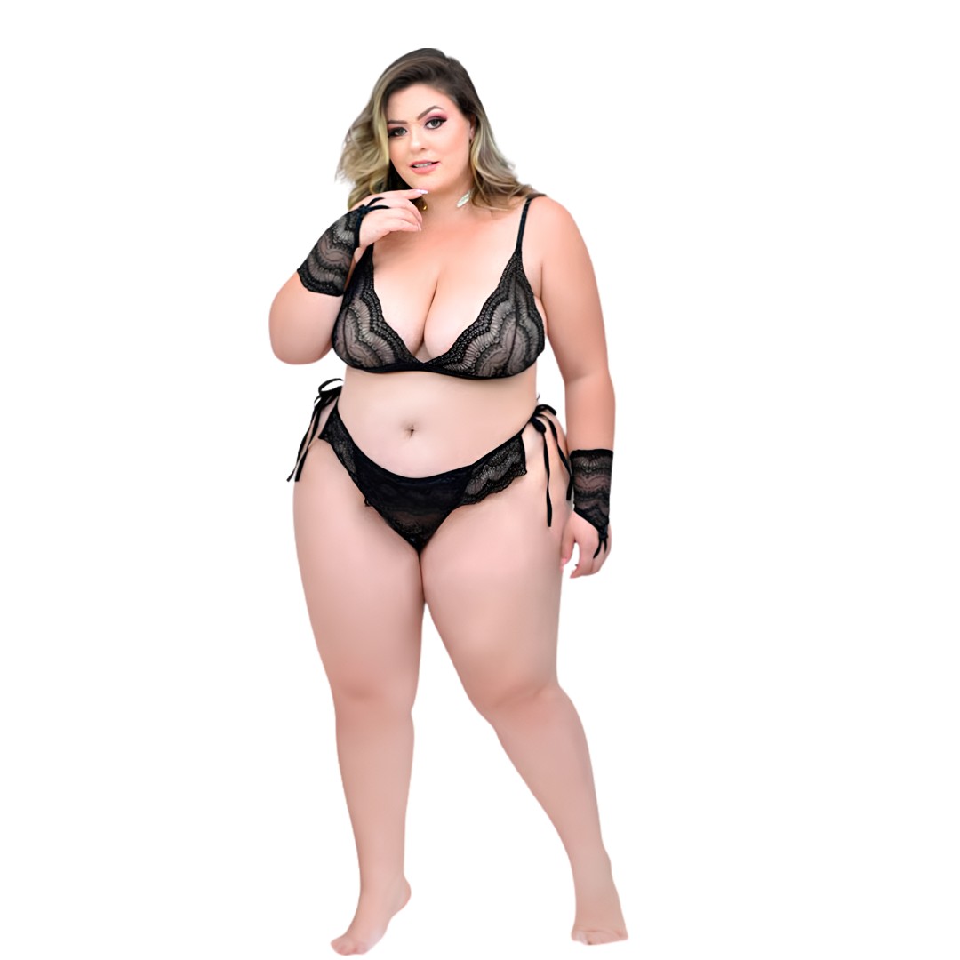Conjunto Tailandesa Paixão - Tallyta Moda Apimentada | Disponível em 2 Cores no Tamanho Plus Size - 3