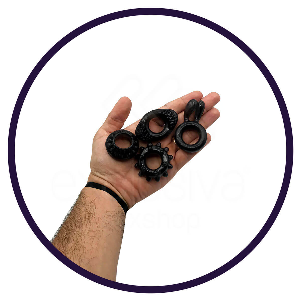 Kit com 4 Anéis Penianos em TPE Atóxico com Texturas Estimuladoras e Resistente a Água - Love Nest Cook Rings - 6