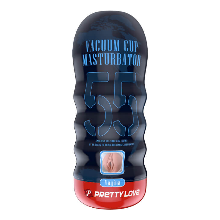 Copo Masturbador com Forma de Vagina em Cyberskin e Textura Interna - Pretty Love Vaccum Cup | 18 x 7 cm - 2