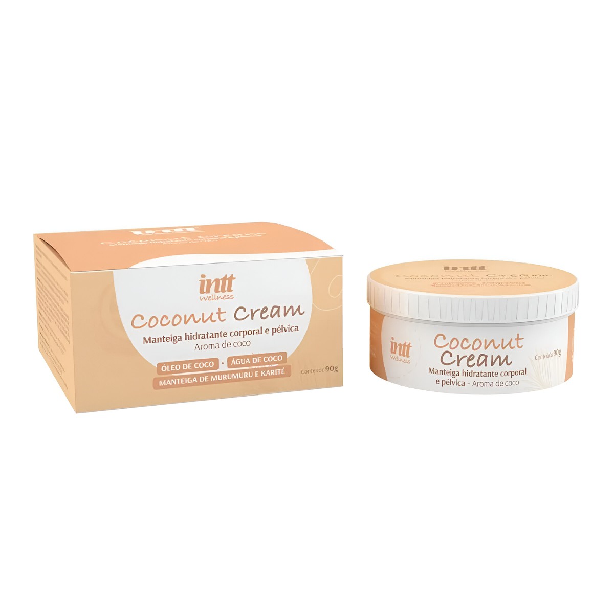Creme Hidratante Corporal e Pélvica com Aroma de Coco - Intt Wellness Coconut Cream | 90g - 1