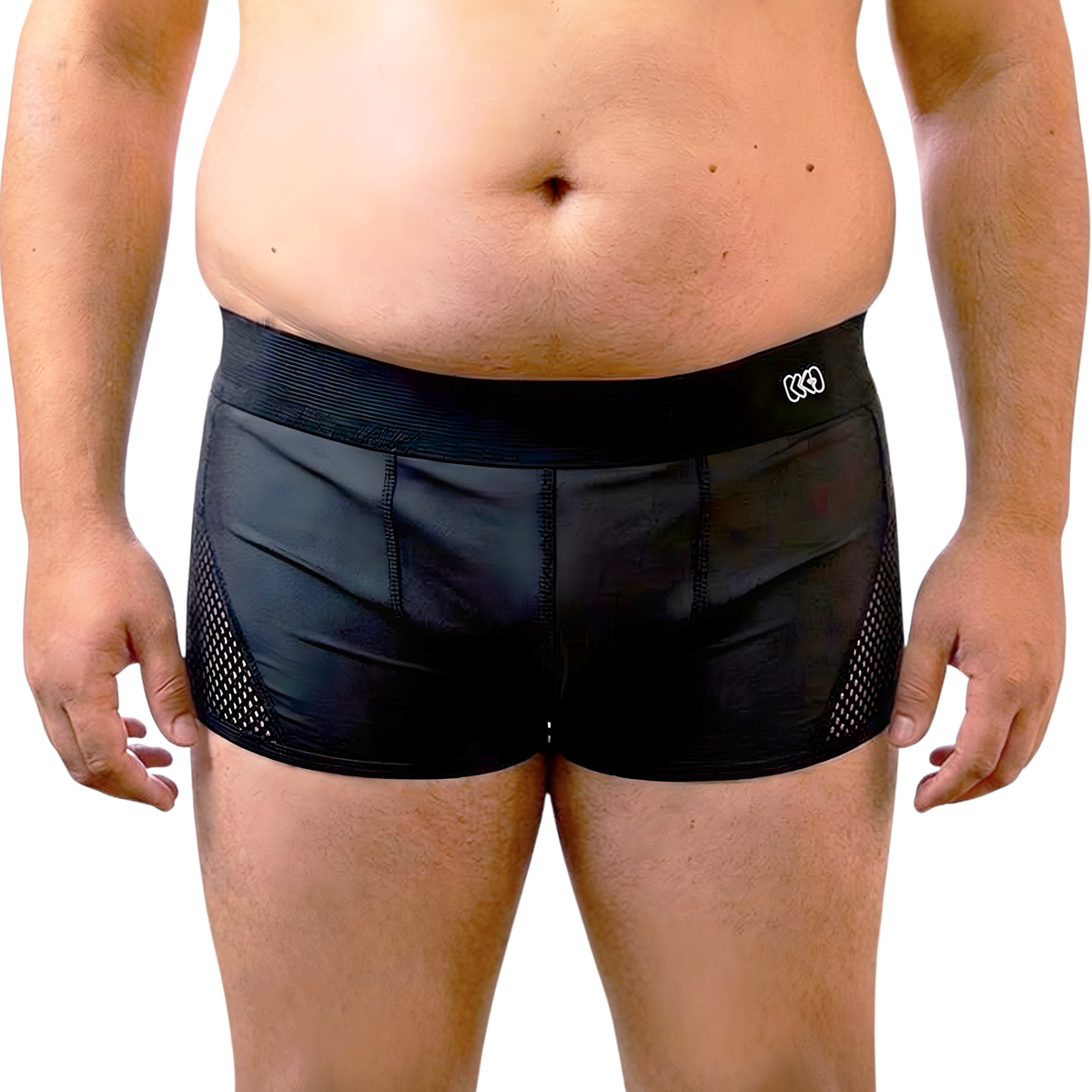 Cueca Boxer em Cirrê com Recortes em Arrastão nas Laterais - Exclusiva Lingerie | Tamanho Plus Size - 1