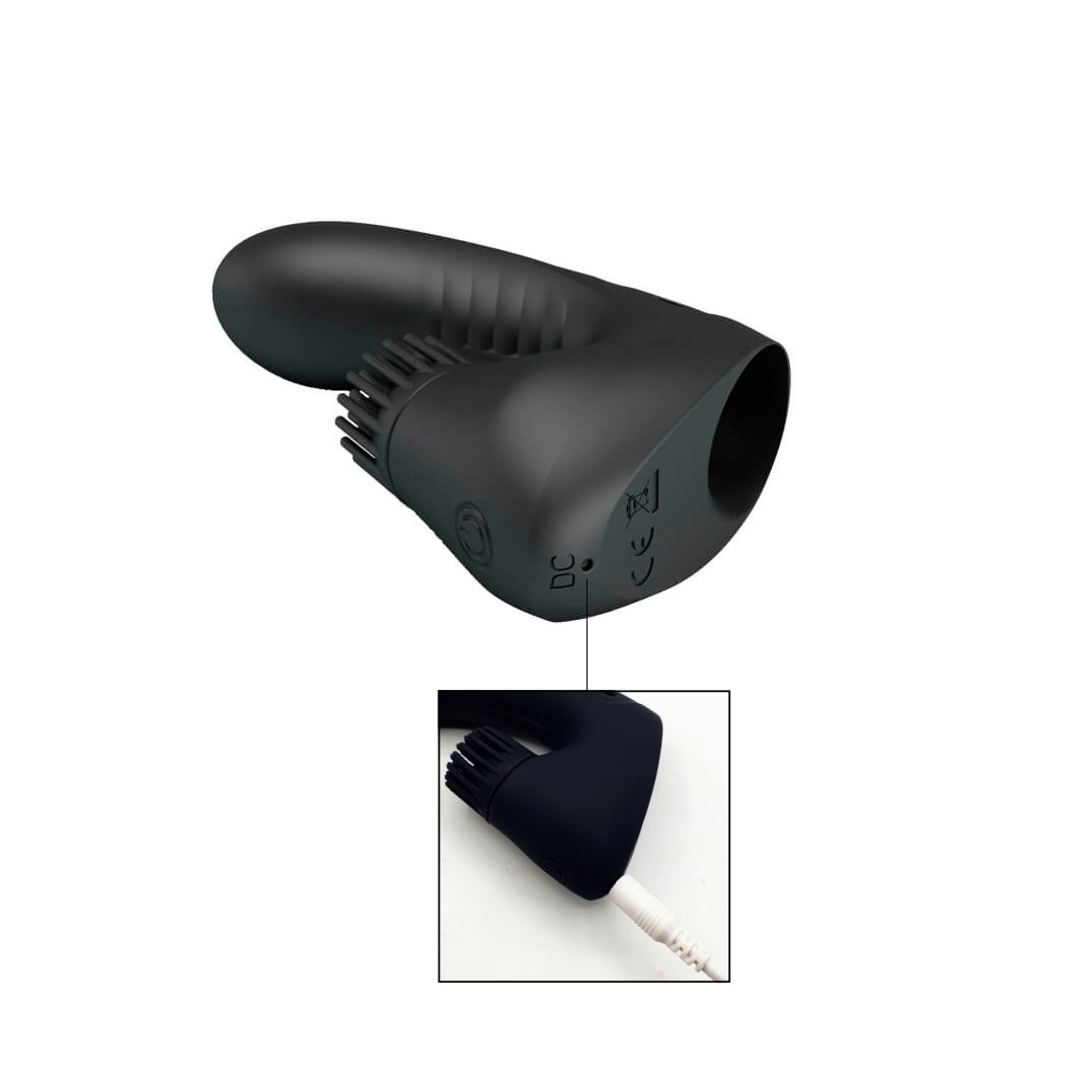 Dedeira Estimuladora de Clítoris e Ponto G em Silicone com 3 Modos de Vibração, 3 Modos de Rotação e Recarregável - Pretty Love Magic Drill | 7,5 x 2,6 cm - 5