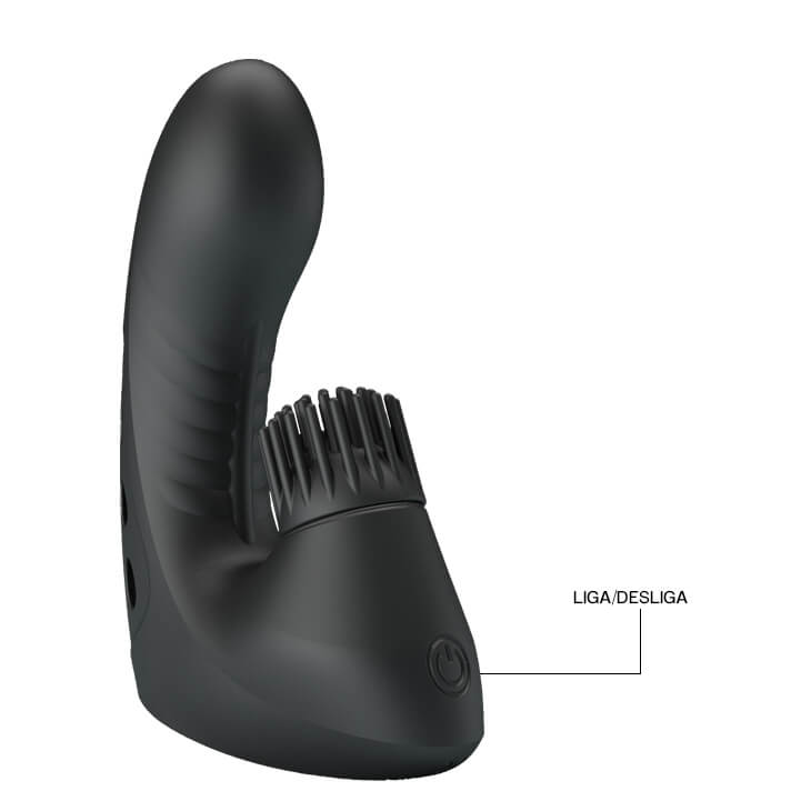 Dedeira Estimuladora de Clítoris e Ponto G em Silicone com 3 Modos de Vibração, 3 Modos de Rotação e Recarregável - Pretty Love Magic Drill | 7,5 x 2,6 cm - 4
