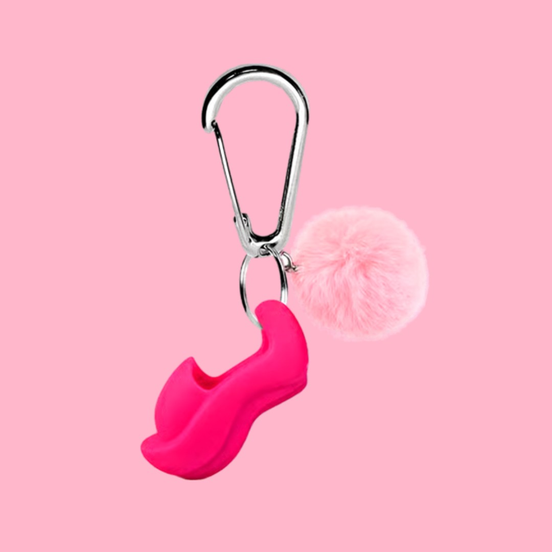 Dedeira Estimuladora em Silicone Com 9 Modos de Vibração, Recarregável e Chaveiro Pompom - Exclusiva Mel | 7 x 3,1 cm - 5