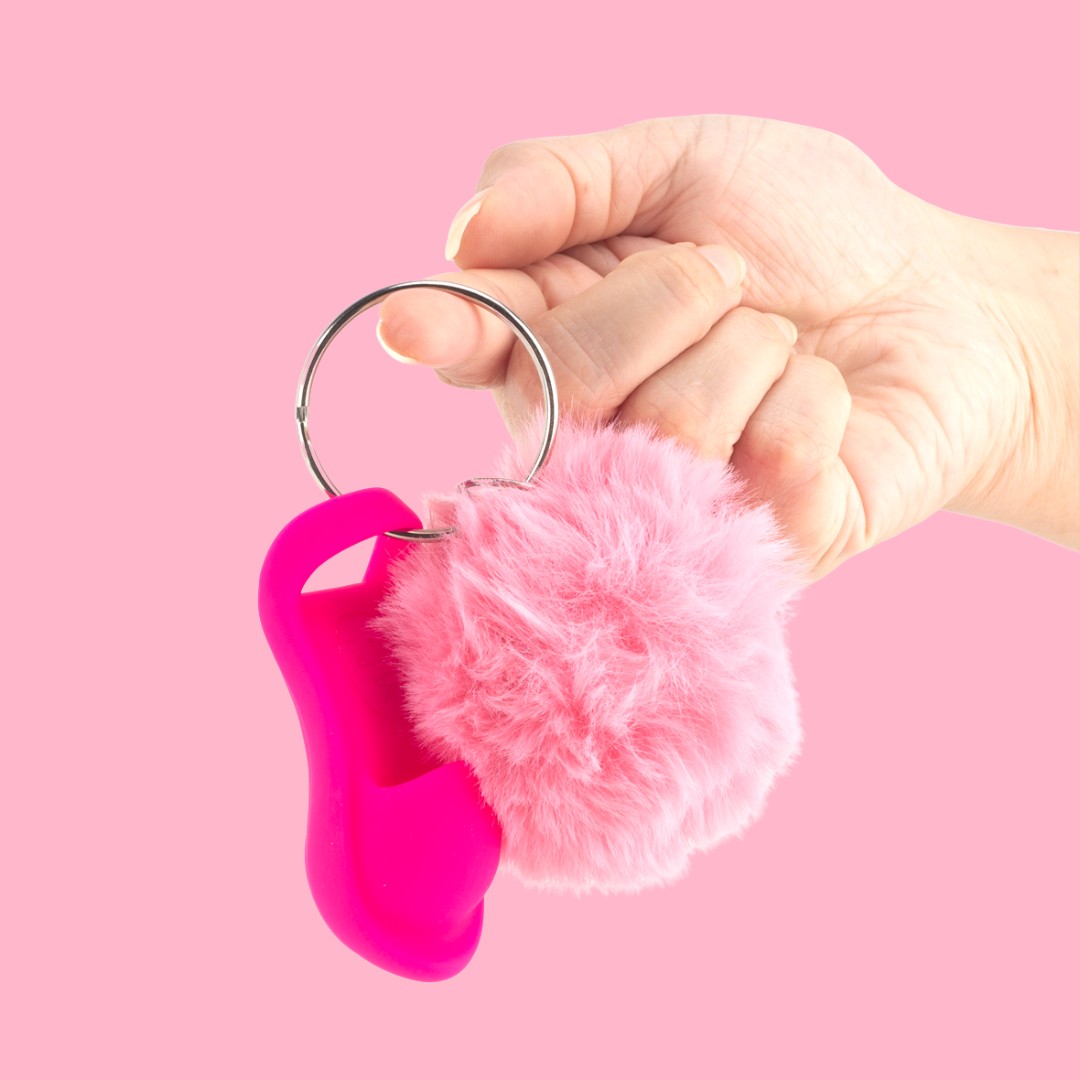 Dedeira Estimuladora em Silicone Com 9 Modos de Vibração, Recarregável e Chaveiro Pompom - Exclusiva Mel | 7 x 3,1 cm - 6
