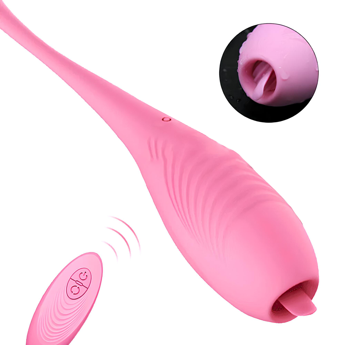 Vibrador Estimulador de Clítoris Recarregável, Feito em Silicone com 7 Modos de Vibrações e Controle Remoto sem Fio - Dibe Sex Massager Alisa | 22,5 x 3,7 cm - 5