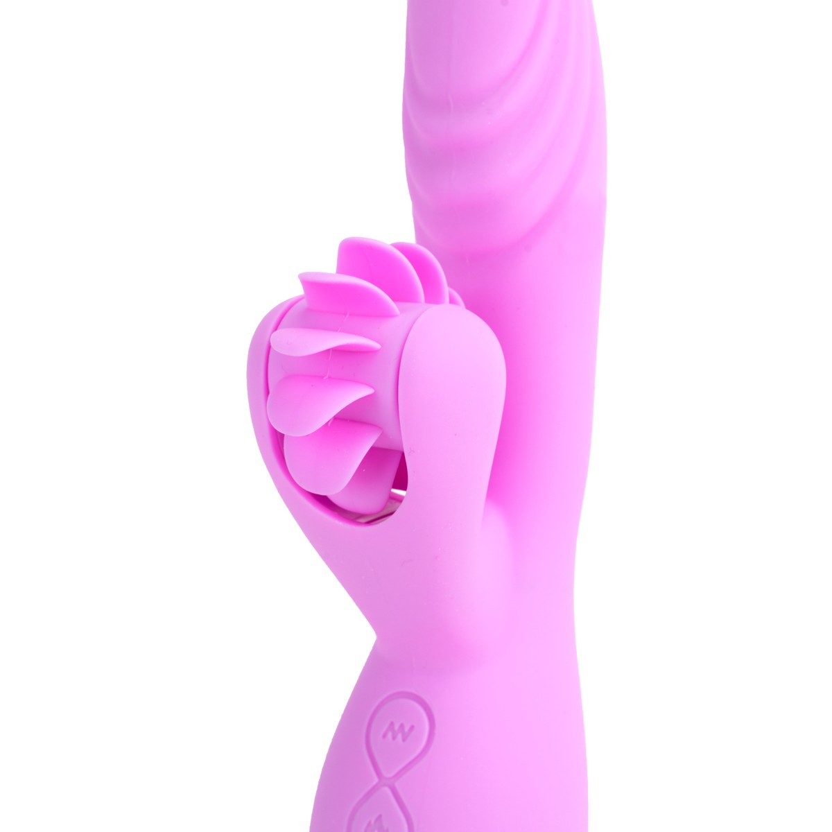 Vibrador de Ponto G e Clítoris com Línguas Giratórias em Silicone, 7 Modos de Vibração e Função de Aquecimento - Dibe Sex Massager Hailey | 10 x 3,2 cm | Disponível em 2 Cores - 7