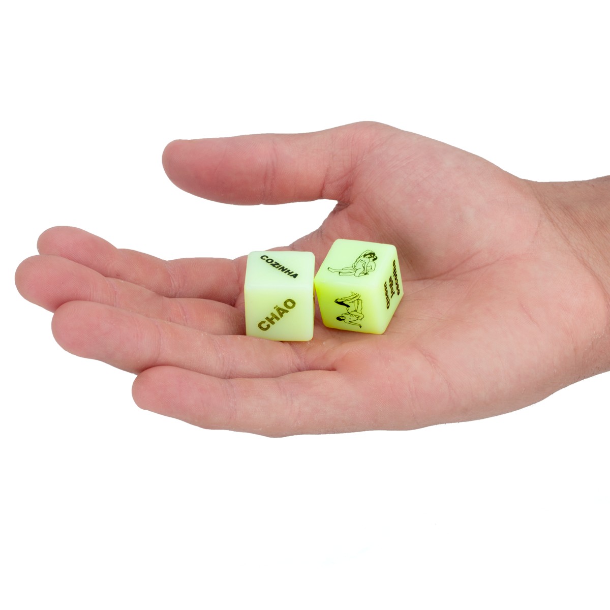 Jogo do Prazer Hot com 2 Dados que Brilham no Escuro - Diversão ao Cubo - 5