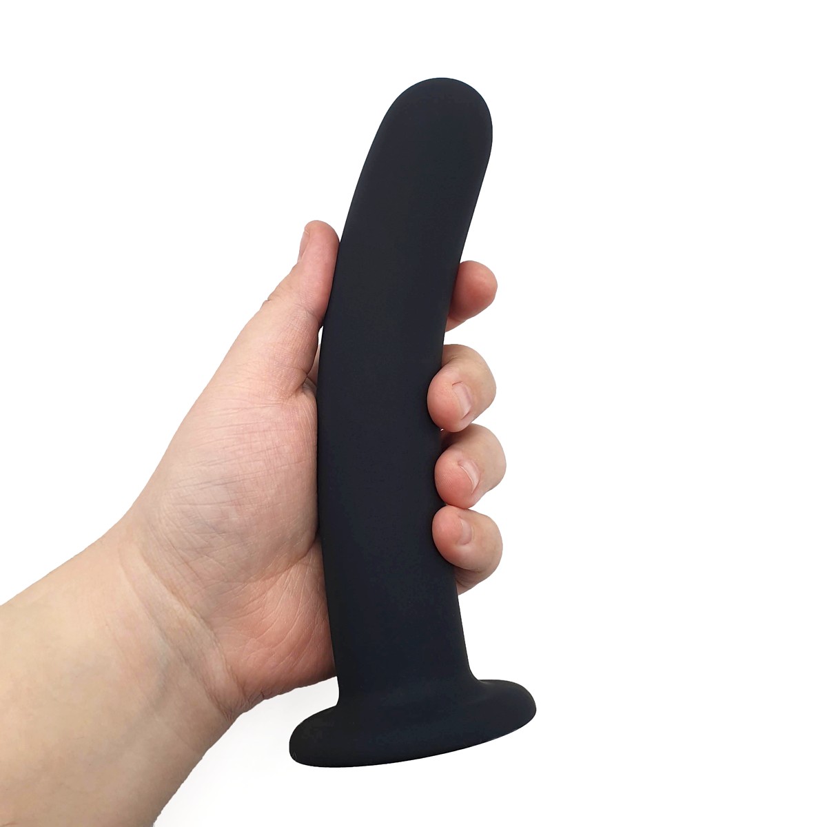 Plug Anal em Silicone Aveludado com Formato Levemente Curvado e Ventosa - Dom P13 Butt Plug Tortinho | 16,5 x 3,5 cm - 3