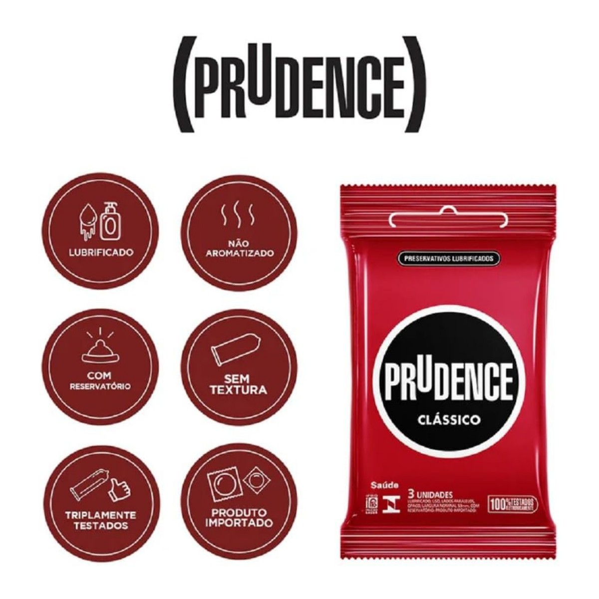 Preservativo Tradicional - Prudence Clássico | 3 Unidades - 2