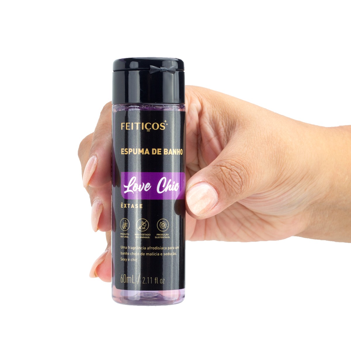 Espuma de Banho com Fragrância Afrodisíaca - Feitiços Aromáticos Love Chic Êxtase | 60 ml - 4