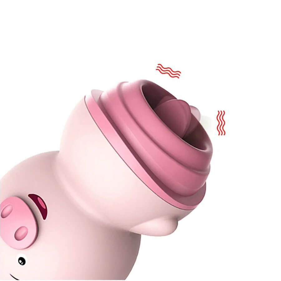 Estimulador Clitoriano em Formato de Porco e Língua com 6 Movimentos - Pig Licking | 8,1 x 4,6 cm - 3