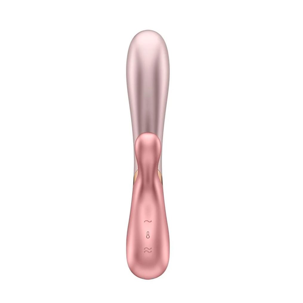 Vibrador Rabbit em Silicone com 12 Modos de Vibração, Função Aquecimento e Controle via Aplicativo - Satisfyer Hot Lover | 11,5 x 3 cm | Disponível em 3 Cores - 12