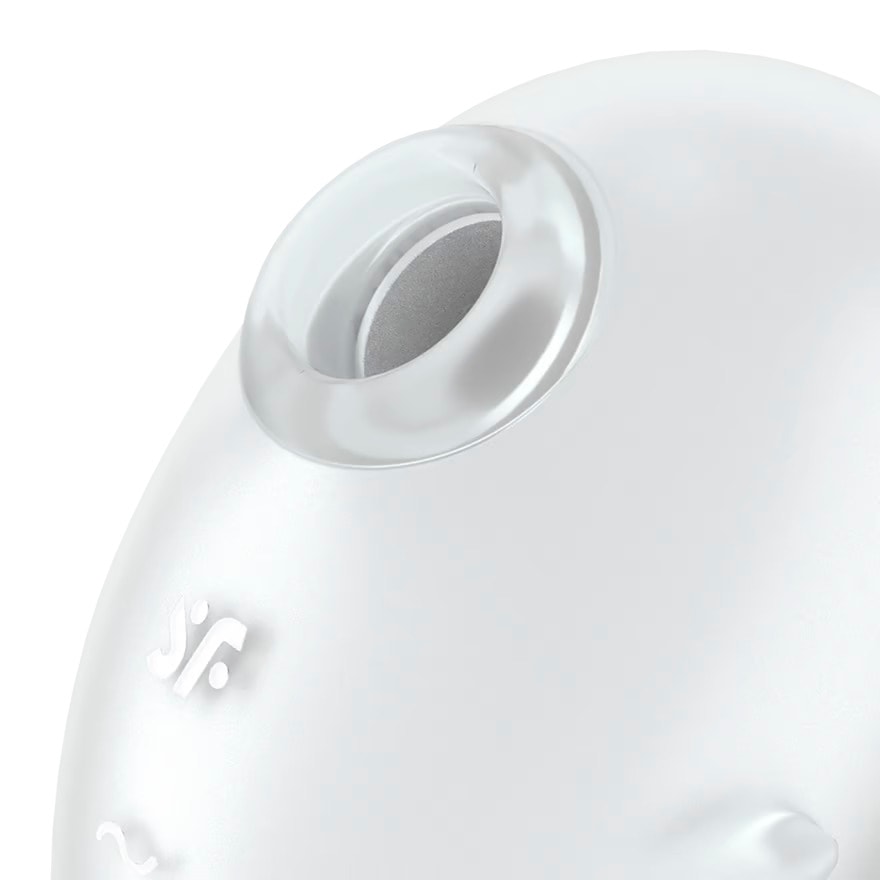 Estimulador Clitoriano Recarregável em Silicone com 2 Motores, 11 Intensidades de Ondas de Pressão e 12 Modos de Vibração - Satisfyer Cutie Ghost | 9,0 x 5,6 cm | Cor: Branco - 3