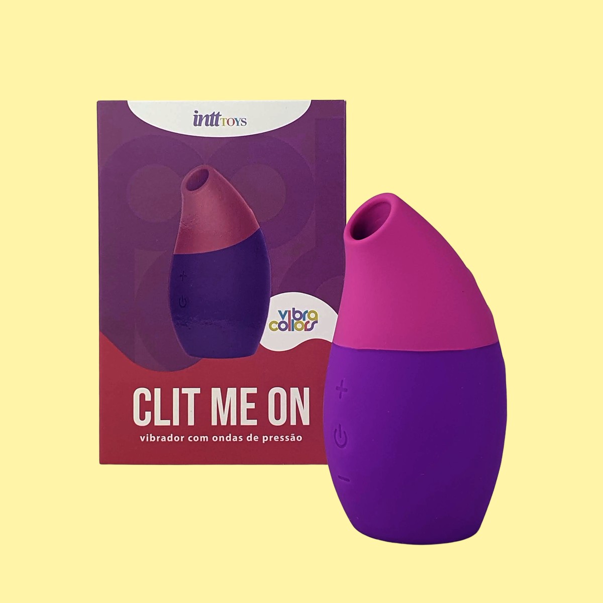 Estimulador de Clitóris com 9 Modos de Pulsação, Recarregável e Resistente à Água - Intt Toys Clit On Me | Disponível em 3 Cores - 1