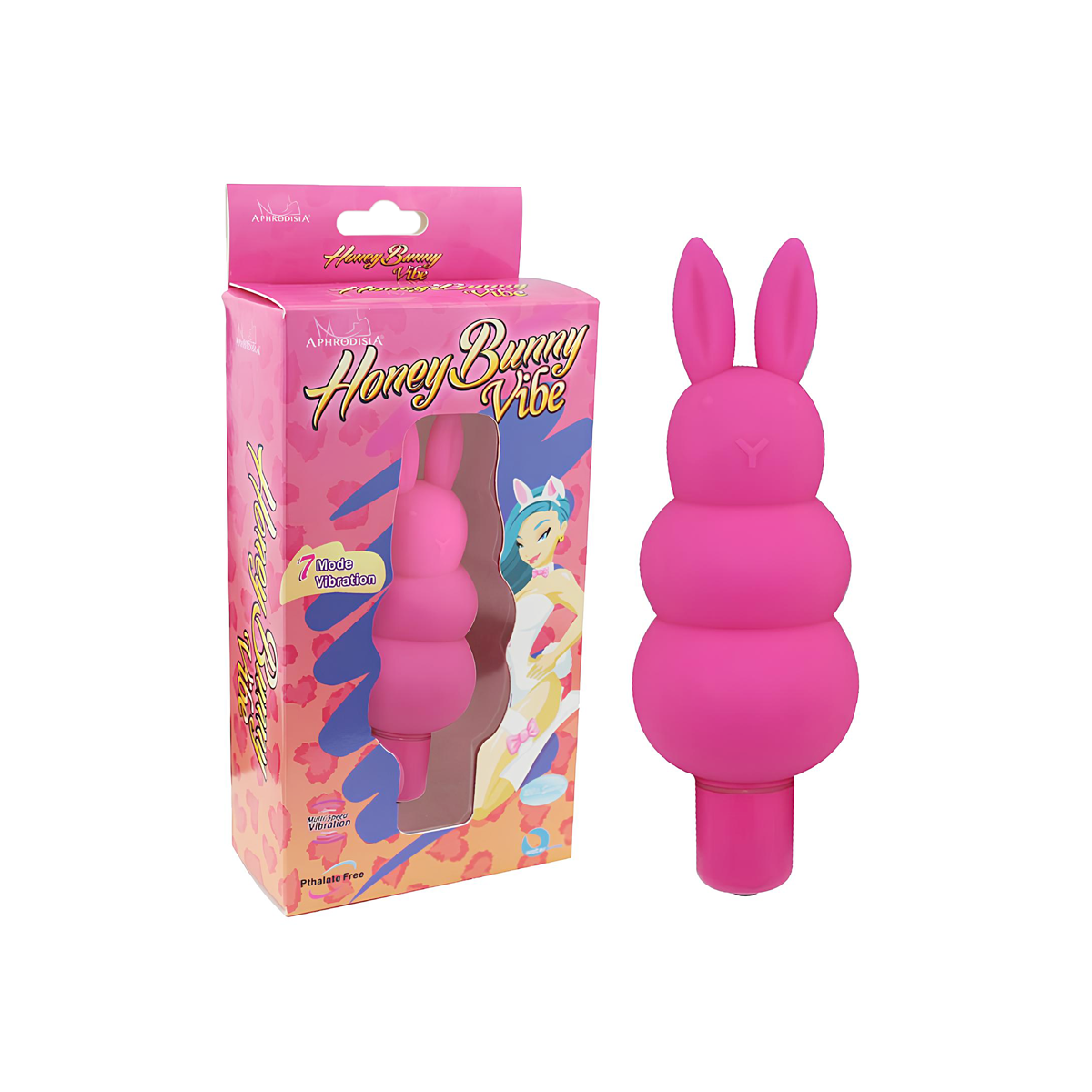 Estimulador de Clitóris no Formato de Coelho com 7 Modos de Vibração - Aphrodisia Honey Bunny Vibe | 8,5 x 4 cm | Disponível em 2 Cores - 6