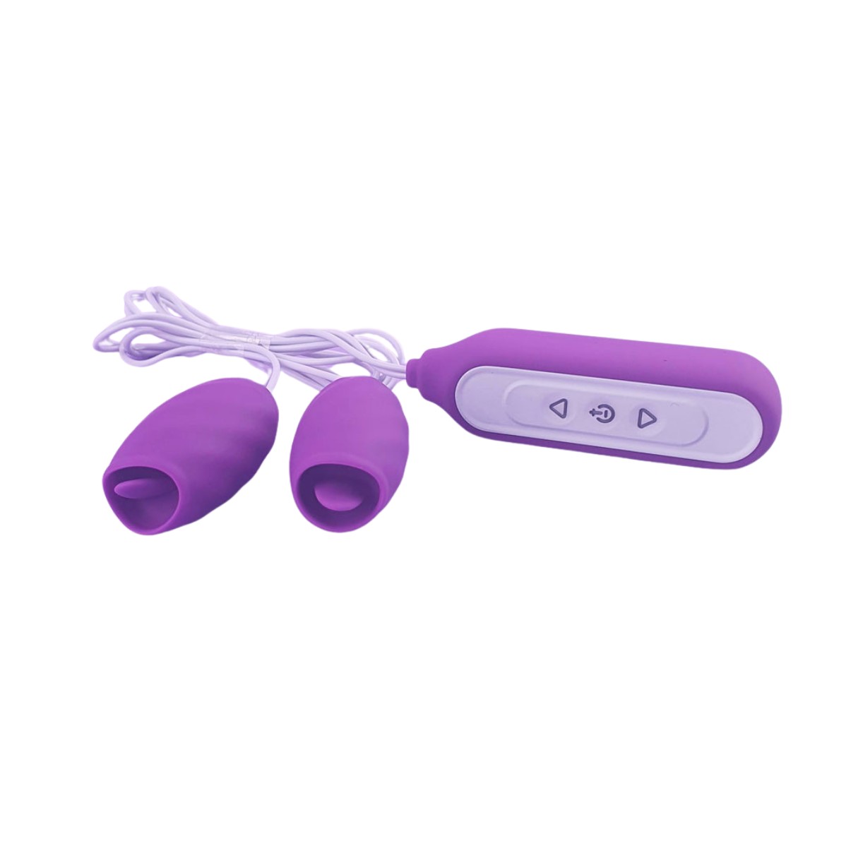 Bullet Duplo em Silicone com 9 Modos de Vibração, Controle Remoto com Fio e Recarregável - S-Hande Chomper | Disponível em 2 cores - 6