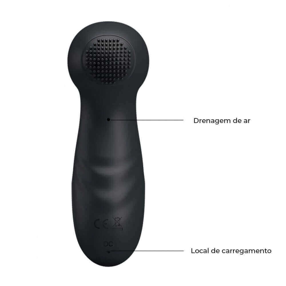 Estimulador de Clítoris Recarregável em Silicone com 7 Modos de Sucções e de Vibrações com Cerdas Estimuladoras - Pretty Love Hammer - 12,8 x 3,6 cm - 4
