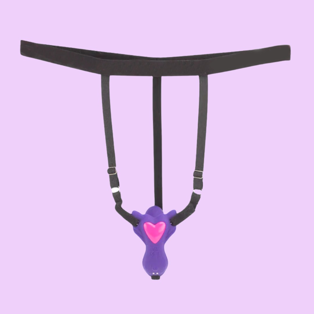 Estimulador Feminino em Forma de Coração com Mini Penetrador, Cinta, 9 Modos de Vibração Potentes e App Interativo - Exclusiva Kat - 3