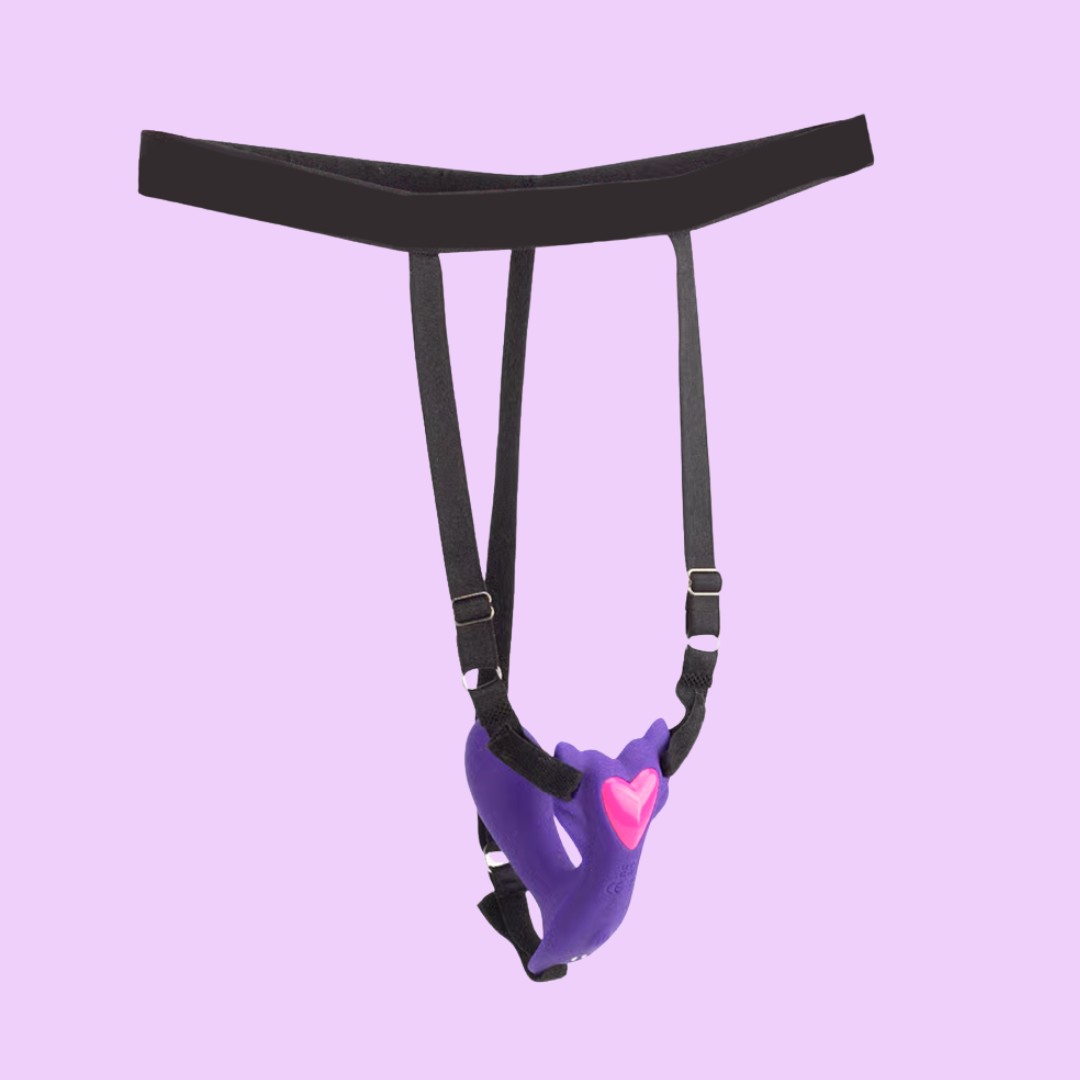 Estimulador Feminino em Forma de Coração com Mini Penetrador, Cinta, 9 Modos de Vibração Potentes e App Interativo - Exclusiva Kat - 4