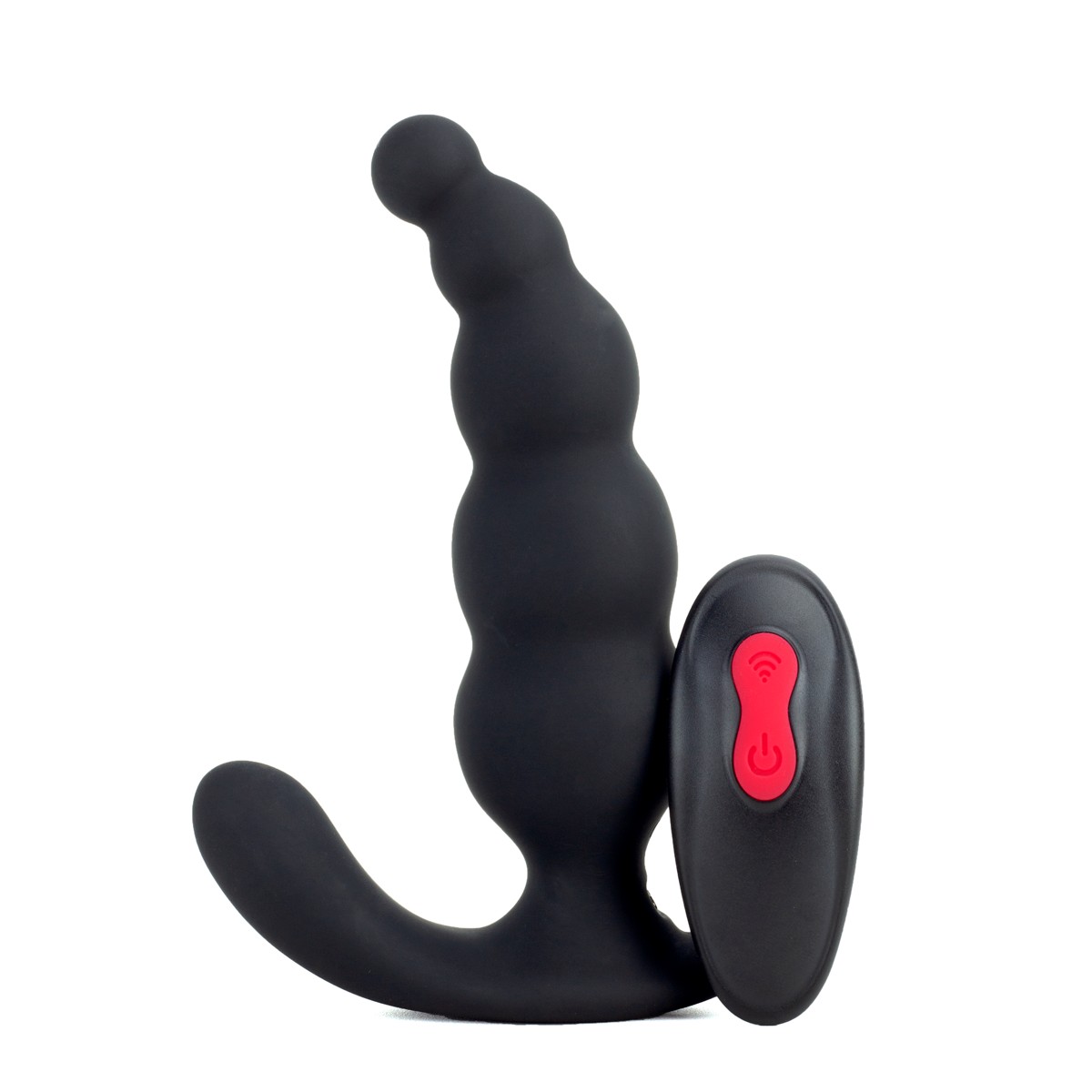 Estimulador de Próstata Recarregável em Silicone com Formato Escalonado, 9 Modos de Vibração e Controle Remoto Sem Fio - S-Hande Dipper-RCT | 13 x 4 cm - 2