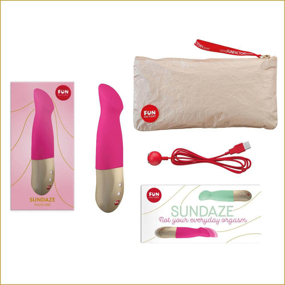 Vibrador Estimulador em Silicone com 4 Modos de Pulsação, Carregamento via Cabo USB, Função de Memória e Bloqueio de Viagem - Fun Factory Sundaze | 11,3 x 3,6 cm | Disponível em 2 Cores - 4