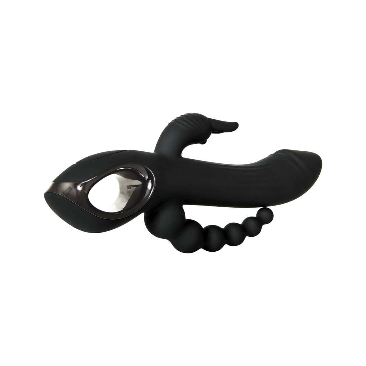 Vibrador Rabbit com Plug Anal Escalonado de Esferas Gradativas e 10 Modos de Vibração - Evolved Trifecta | 11,8 x 3,4 cm - 3