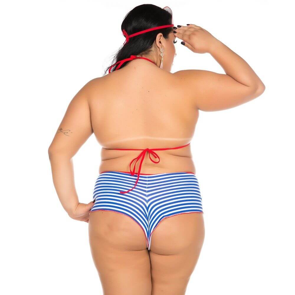 Fantasia Mini Marinheira Sexy - Pimenta Sexy | Tamanho Plus Size - 2