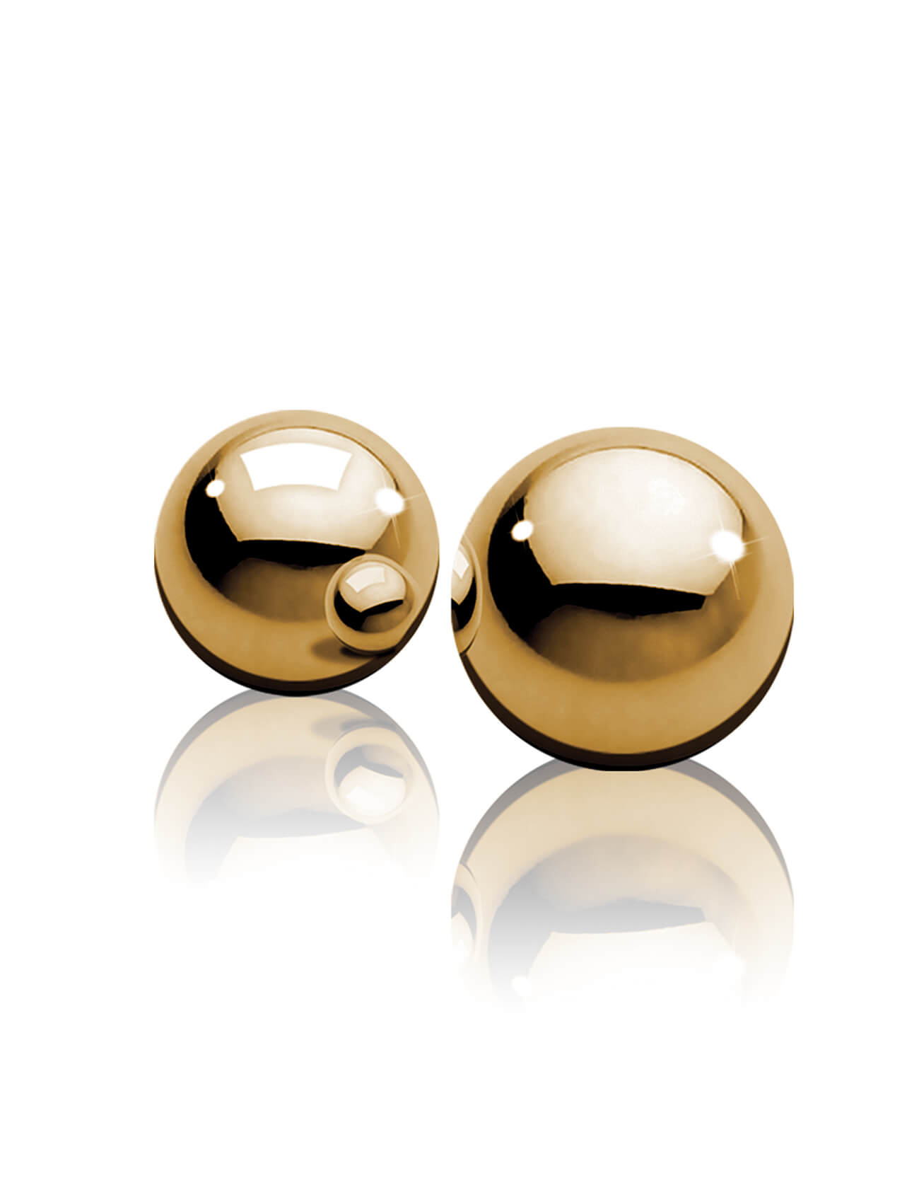 Bolas em Aço Inoxidável para Exercícios de Pompoarismo Na Cor Dourada - Fetish Fantasy Series Ben-Wa Balls Gold - 2