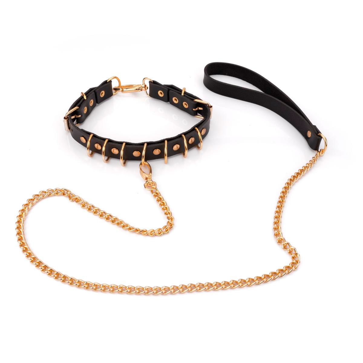 Gargantilha Queen Gold com Guia e Correntes Douradas | New Star Couros - 2