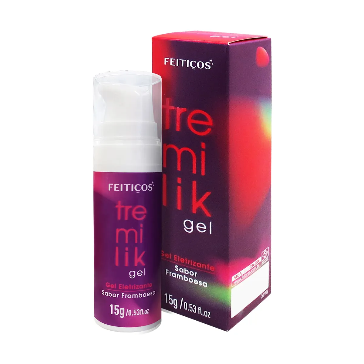 Gel Aromatizado Comestível e Beijável com Vibramax - Tremilik Feitiços | 15g | Disponível em 9 Sabores - 5