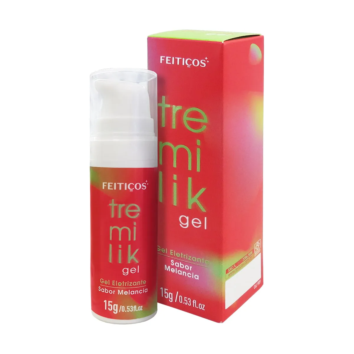 Gel Aromatizado Comestível e Beijável com Vibramax - Tremilik Feitiços | 15g | Disponível em 9 Sabores - 8