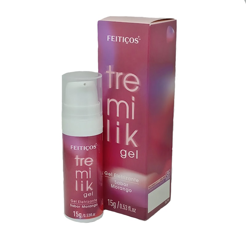 Gel Aromatizado Comestível e Beijável com Vibramax - Tremilik Feitiços | 15g | Disponível em 9 Sabores - 9