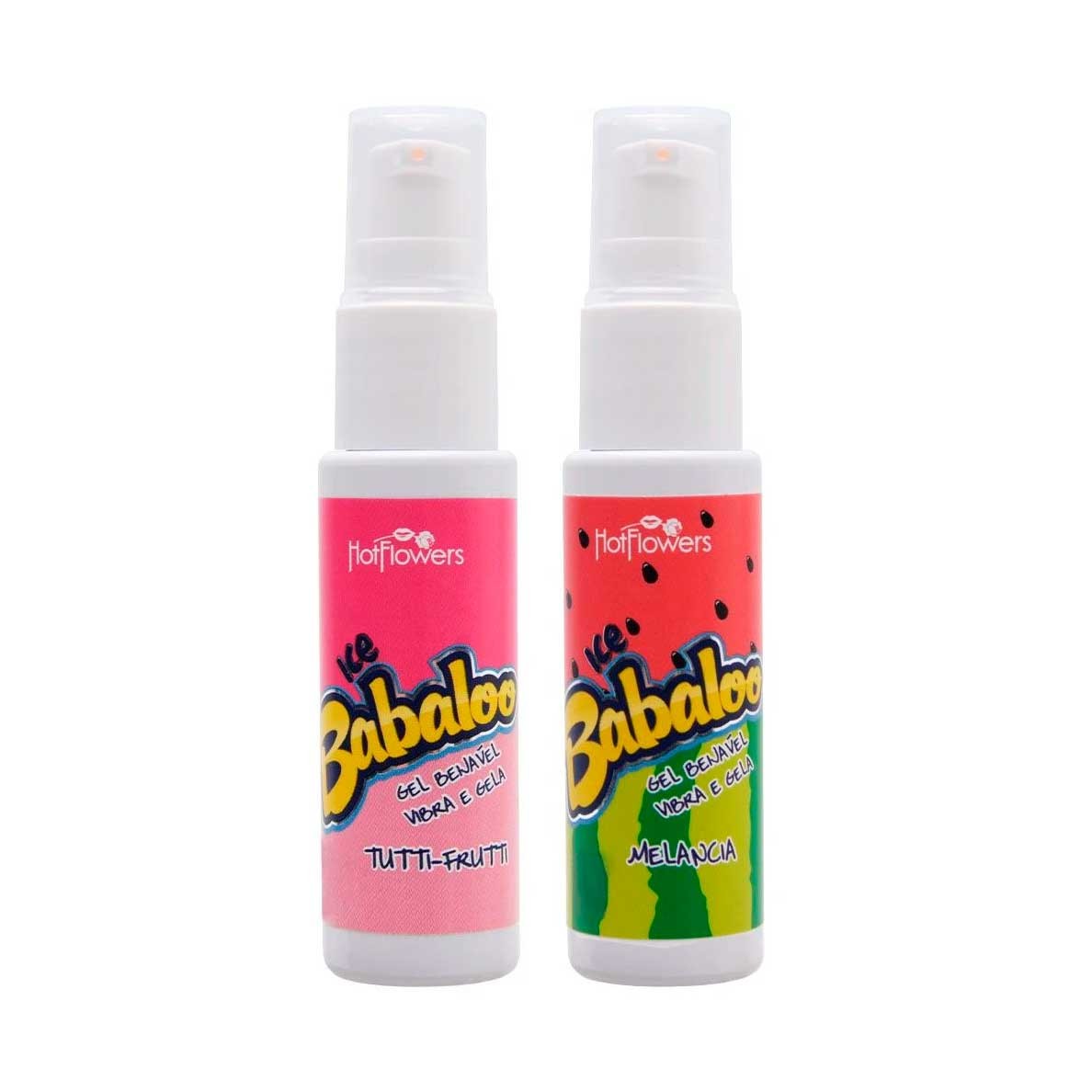 Gel Beijável à Base d'Água com Efeito de Vibração e Refrescância - Hot Flowers Ice Babaloo | 15 g | Disponível em 2 Sabores - 5