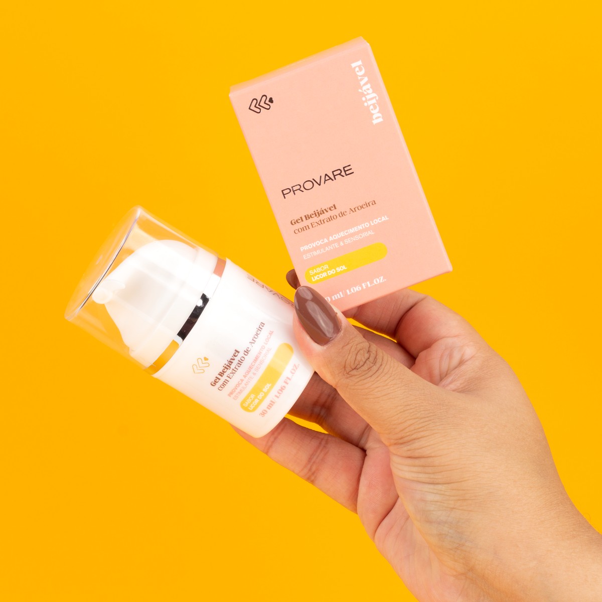 Gel Beijável com Efeito de Aquecimento e Extrato de Aroeira - Exclusiva Provare | 30 ml | Disponível em 5 Sabores - 6