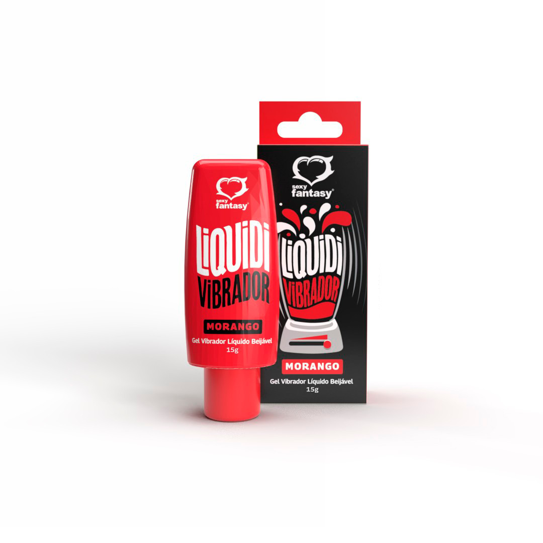 Gel Beijável com Efeito Vibrante - Sexy Fantasy Liquidi Vibrador | 15g | Disponível em 3 Sabores - 3