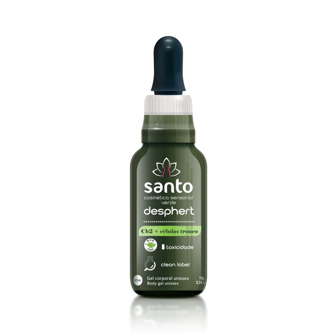 Gel Excitante Unissex com Extratos Naturais, CB2 e Células Tronco - Santo Cosméticos Desphert | 10 ml - 2