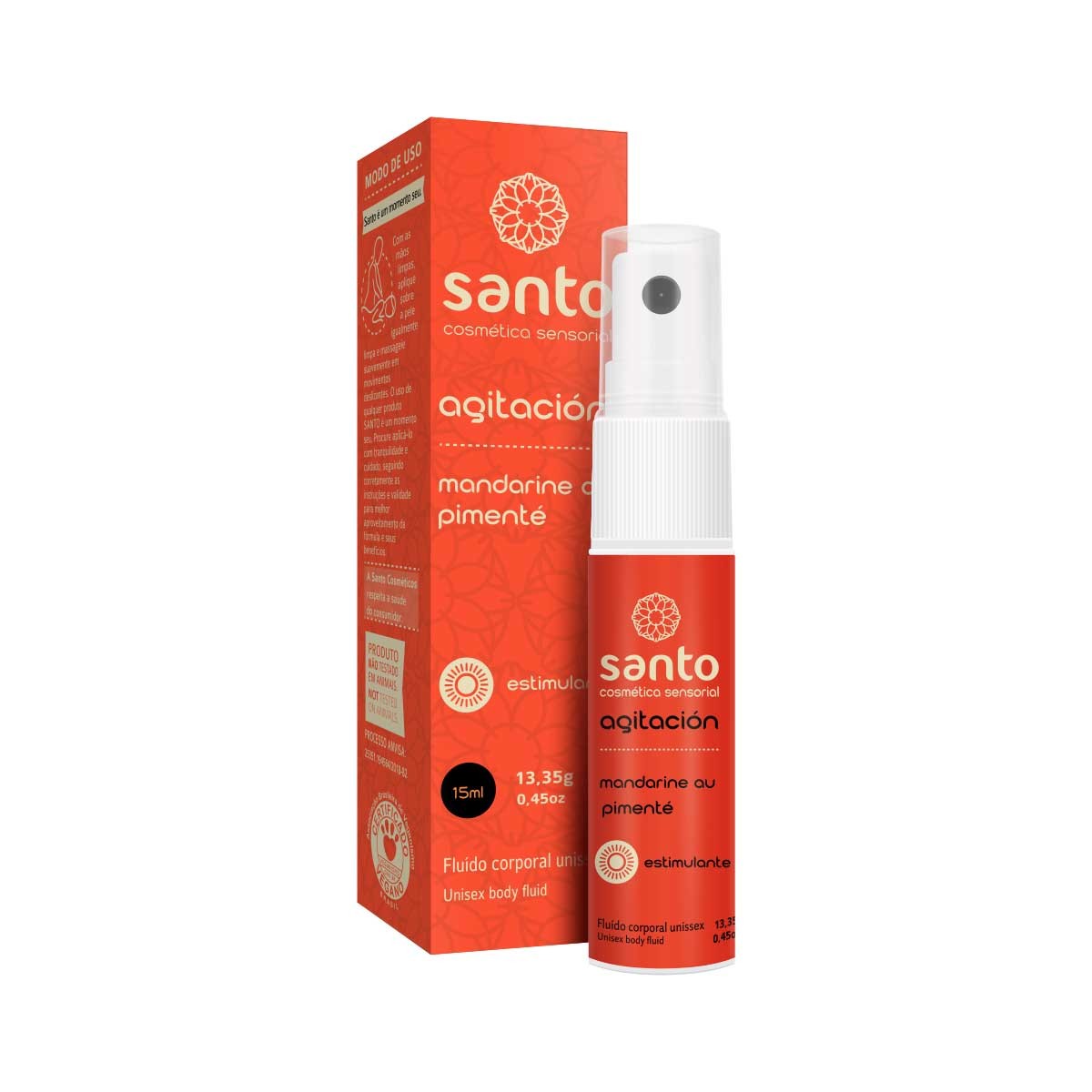 Gel Líquido Beijável com Função Vasodilatadora - Santo Cosméticos Sensorial Agitación | 15 ml | Disponível em 3 Sabores - 5