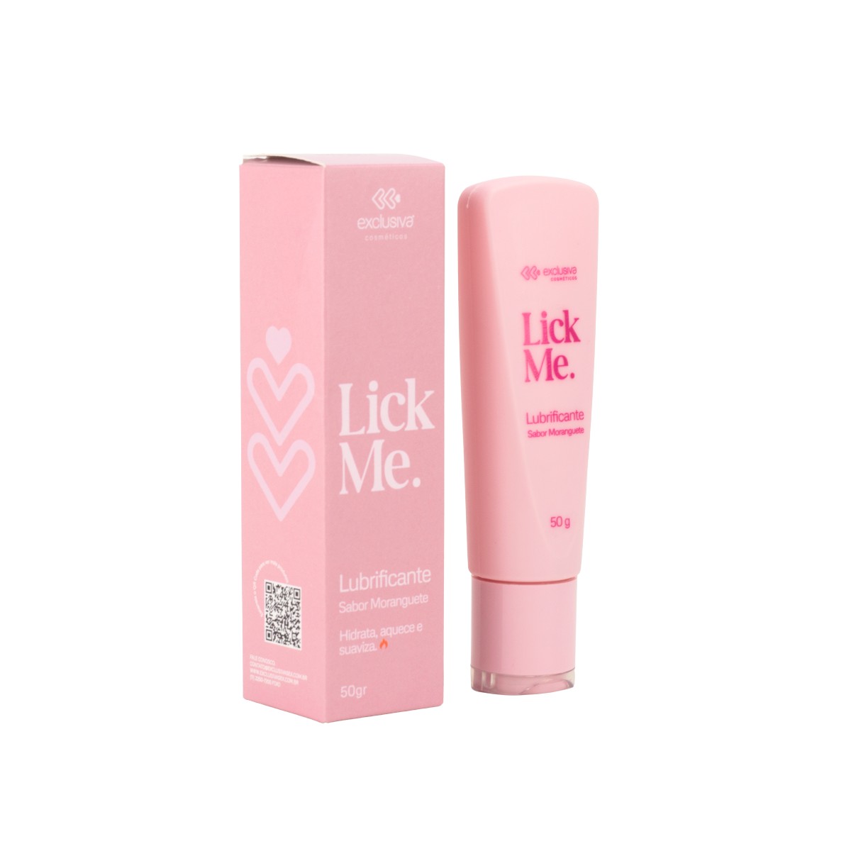 Gel Lubrificante Beijável à Base d'Água - Exclusiva Cosméticos Lick Me | 50g | Disponível em 2 Sabores - 4