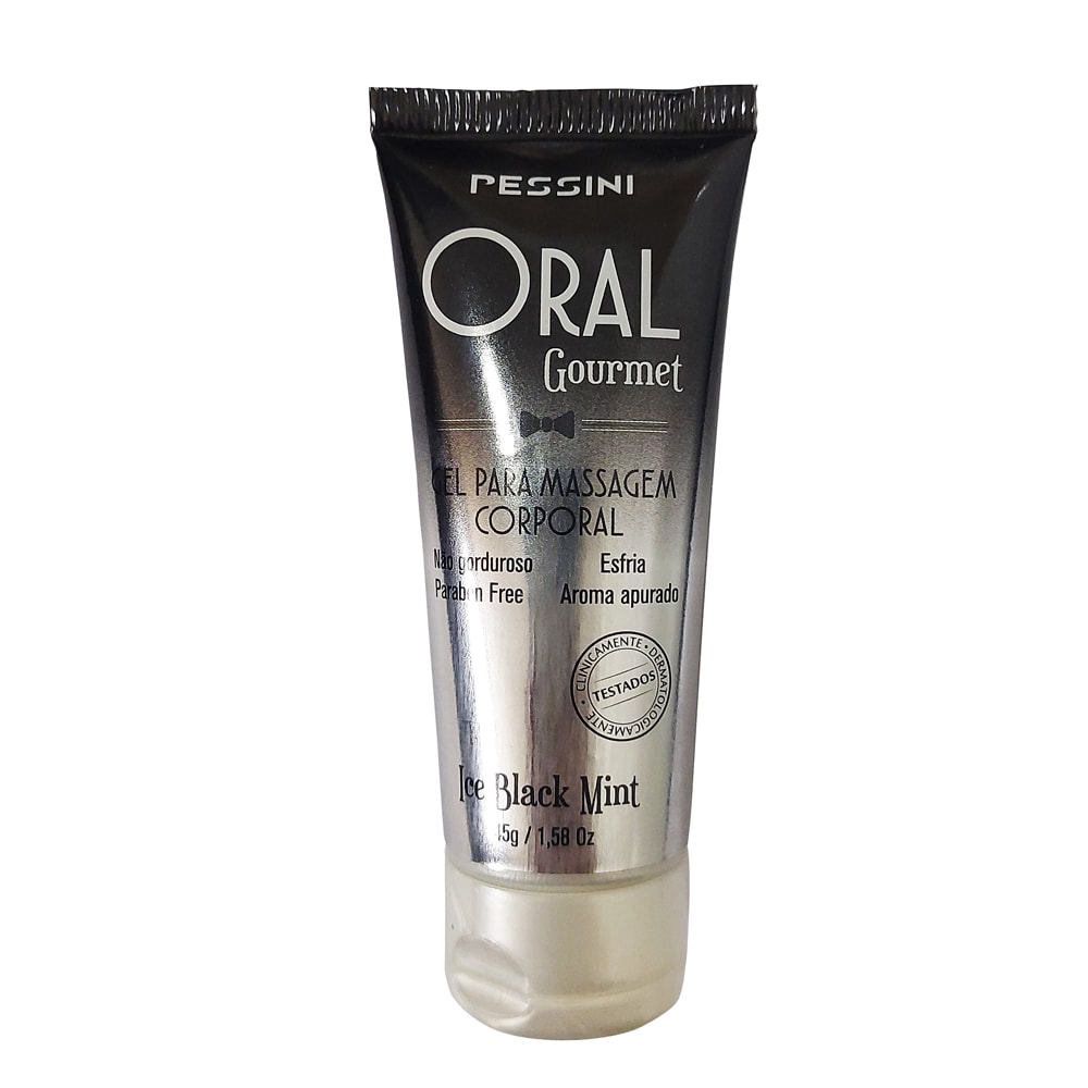Gel Lubrificante Beijável com Efeito Frio e Excitante, Zero Açúcar e Livre de Parabenos - Pessini Oral Gourmet Ice | 45 g | Disponível em 2 Sabores - 2