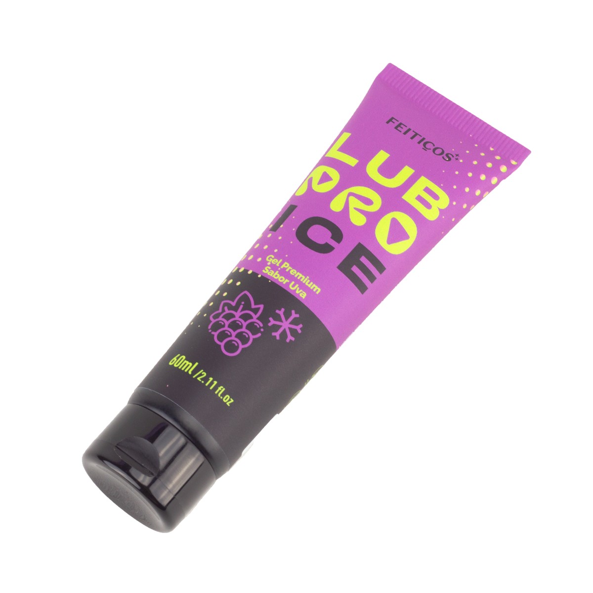 Gel Lubrificante Íntimo Premium com Aloe Vera e Efeito Refrescante - Feitiços LubPro Ice | 60ml | Disponível em 2 Sabores - 3