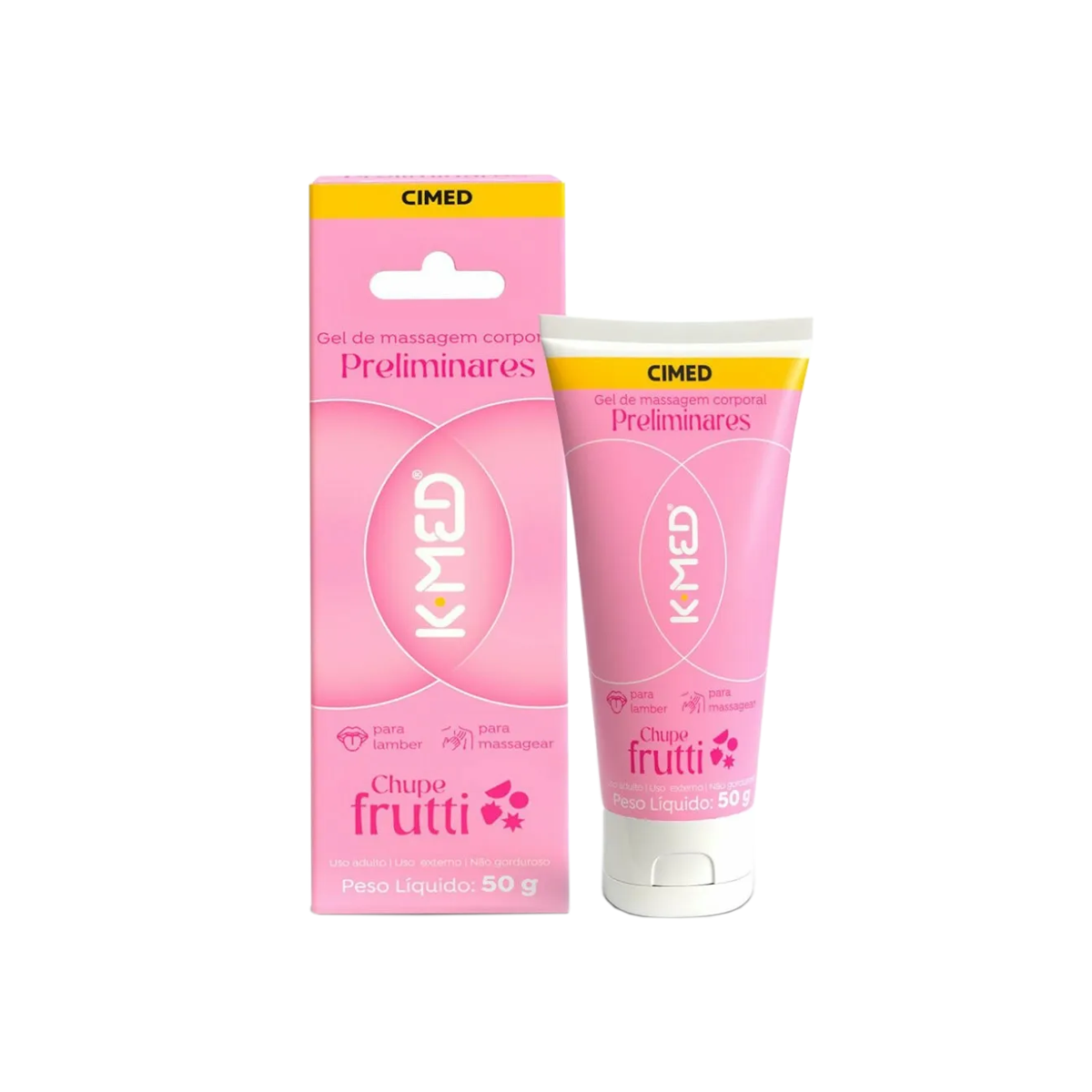 Gel para Massagem Corporal - K-Med Preliminares | 50g | Disponível em 2 Sabores - 2