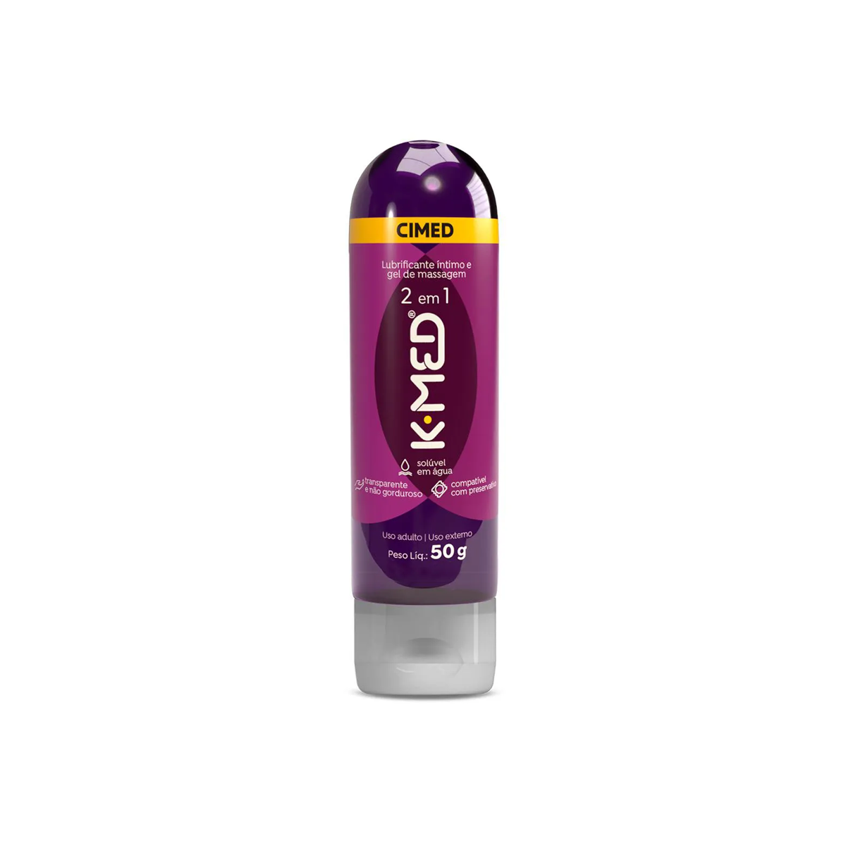 Gel para Massagem e Lubrificante Íntimo à Base D´Água - K-Med 2 em 1 | 50g - 2
