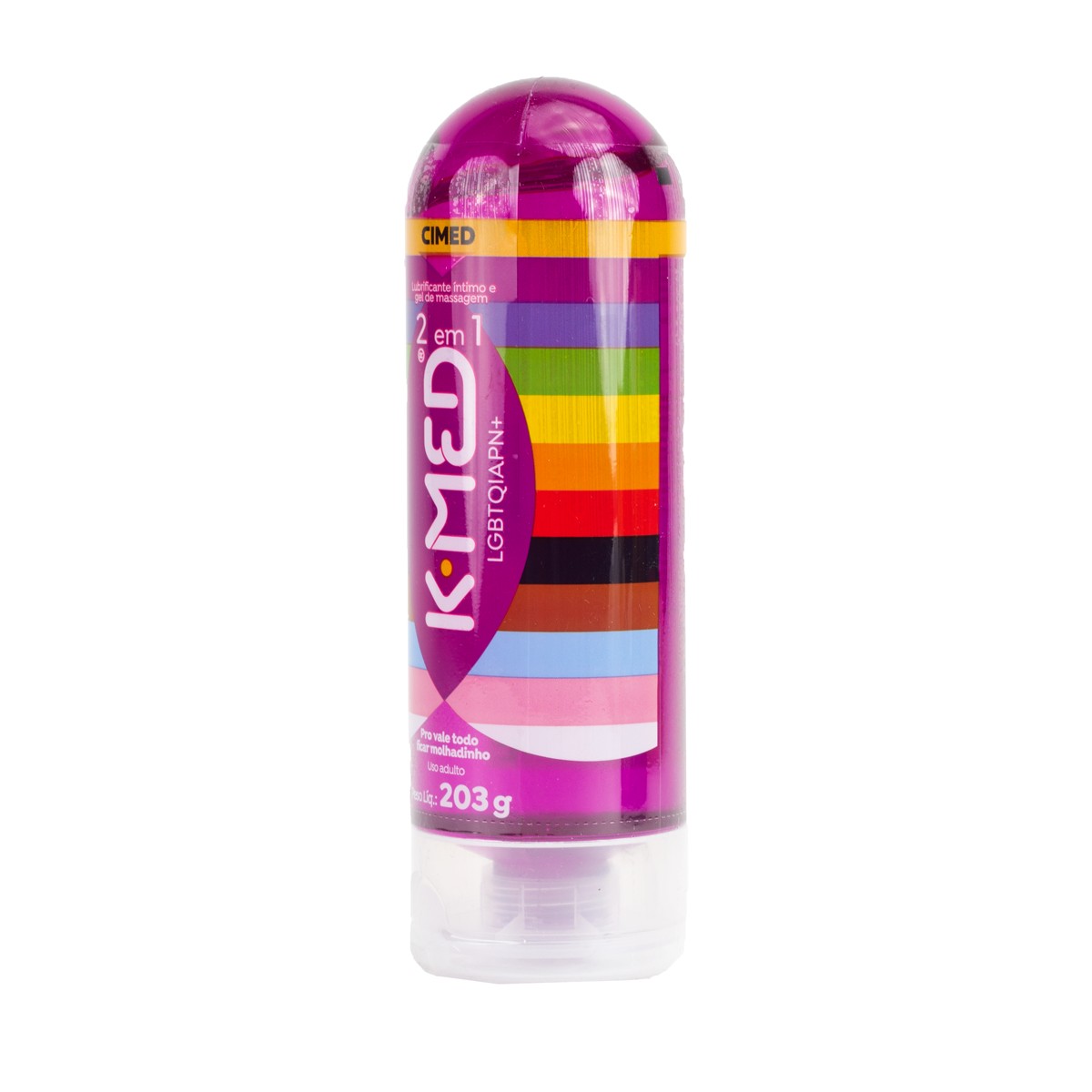 Gel para Massagem e Lubrificante Íntimo Edição Especial LGBTQIAP+ - K-Med 2 em 1 | 203ml - 2