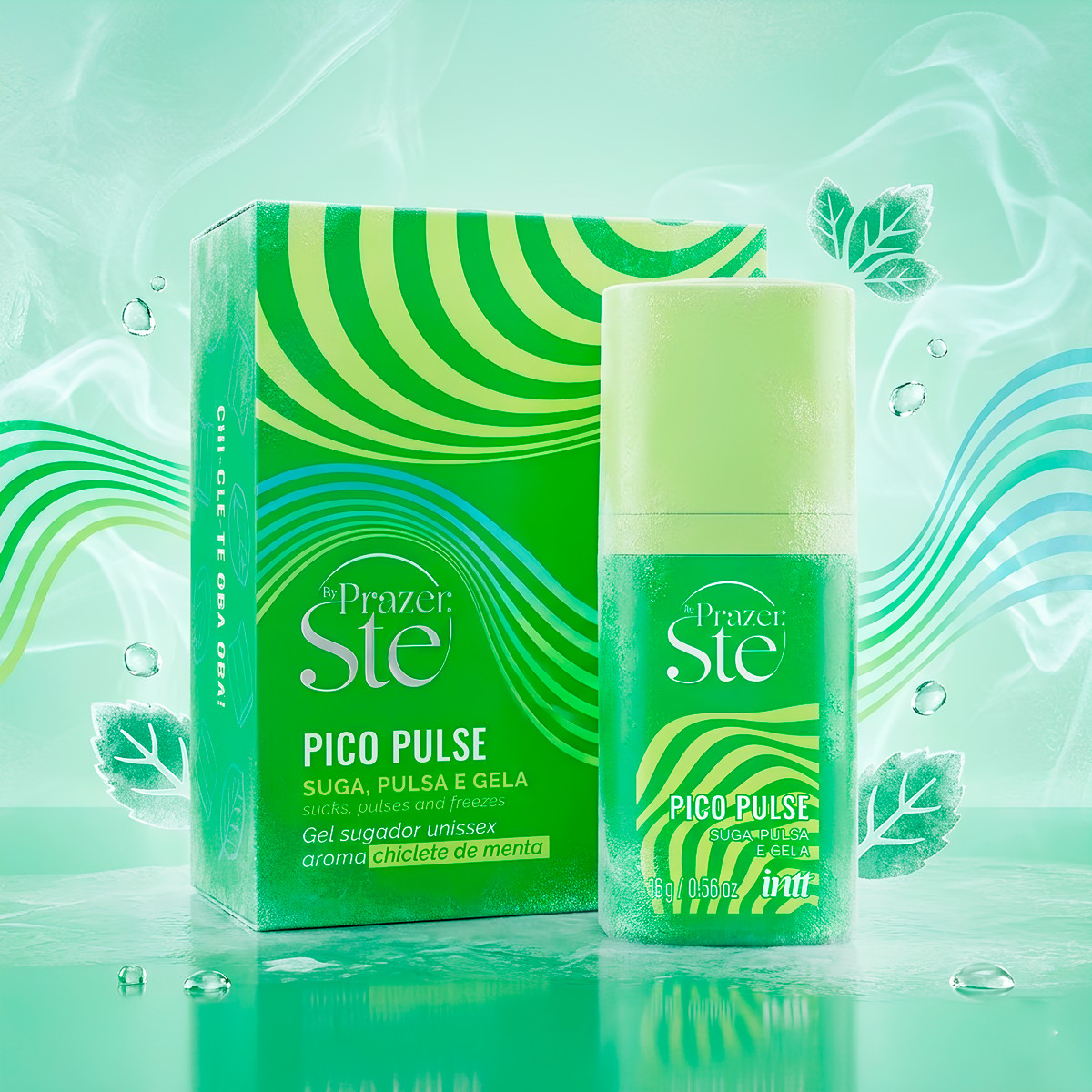 Gel Sugador Multifuncional Unissex Beijável - Intt Pico Pulse By Prazer Ste | 16g | Disponível em 3 Sabores - 10