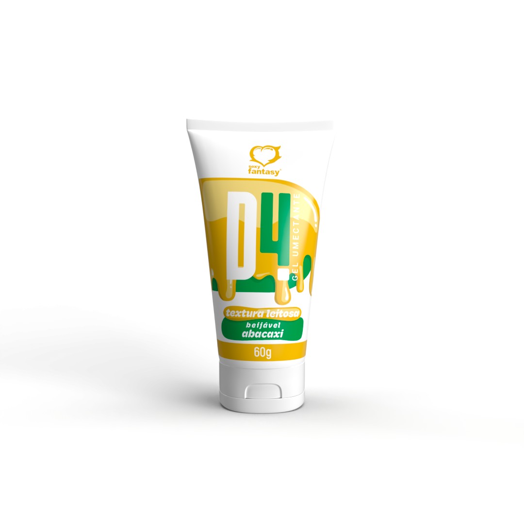 Gel Umectante Beijável com Textura Leitosa - Sexy Fantasy D4 | 60g | Disponível em 3 Sabores - 3