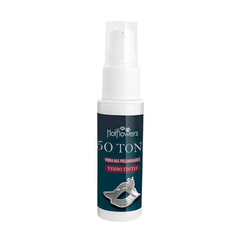Gel Vibrador com Sabor de Vinho Tinto - Hot Flowers 50 Tons | 15 g - 2