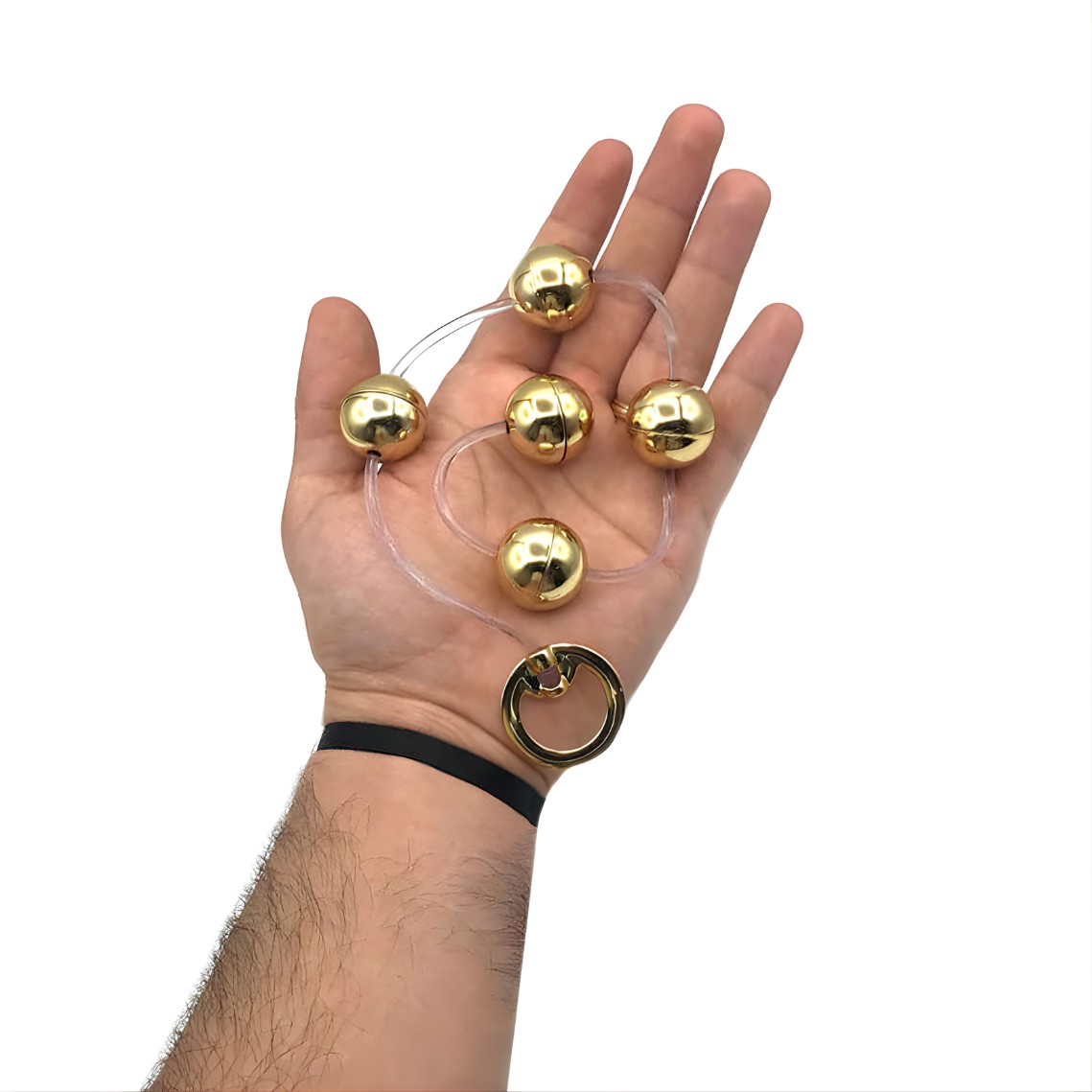 Colar Tailandês com 5 Bolinhas em Metal e Alça de Segurança - Hard | Disponível em 6 Cores - 12