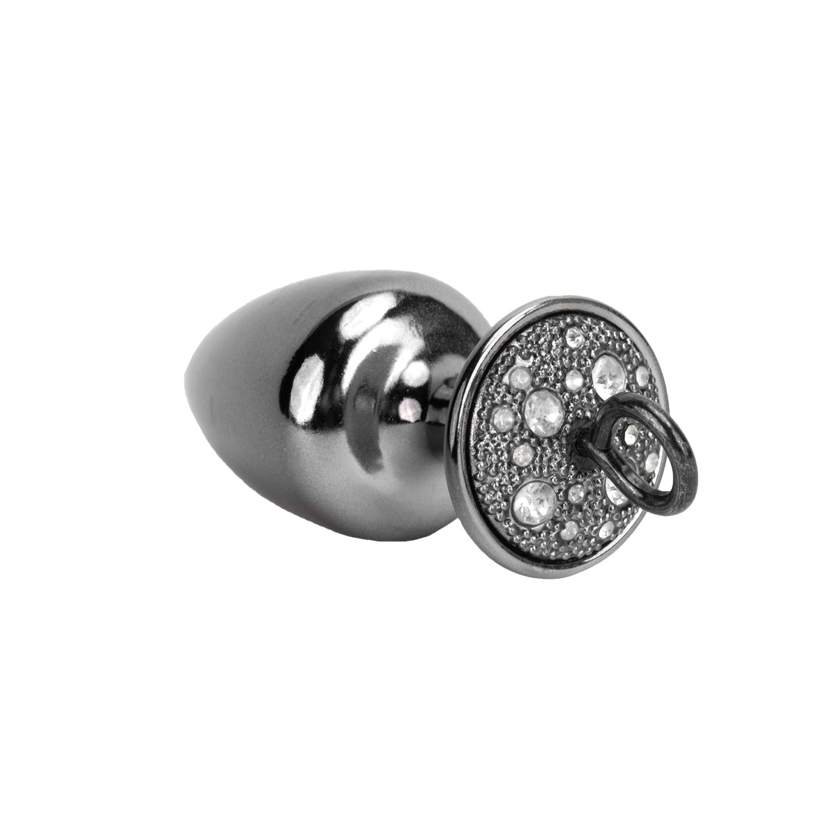 Par de Algemas em Metal com Chave de Segurança e Plug Anal "P" com Detalhes de Pedras Cravejadas - HARD | 6 x 2,6 cm | Disponível em 3 Cores - 11